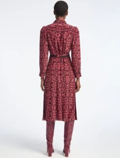 Tierney Silk Midi Shirt Dress - Rose Shibori Print -Cheap Closet Curation Store SP22 D408 TIERNEY ROSESHIBORIPRINT LS 4577