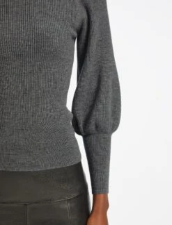 Eva Wool Boat Neck Jumper - Grey Melange -Cheap Closet Curation Store SP22 K29 EVA GREYMELANGE LS 25903