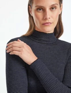 Mila Wool Jumper - Black Blue Grey Stripe -Cheap Closet Curation Store SP22 K45 MILA BLACK NAVY CHARCOAL LS 8026 a6ae024a 0873 4f99 96bb 1bad0c9dd7d0