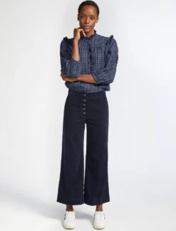 Sybil Cotton Shirt - Navy Crimson White Check -Cheap Closet Curation Store SP22 S51 SYBIL NAVY CRIMSON WHITECHECK LS 3722 5b53d50e bb59 4f97 b6c0 6e9354cde1cc