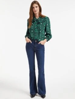 Beckett Silk Blouse - Green Shibori Print 10 Beckett Silk Blouse - Green Shibori Print -Cheap Closet Curation Store SP22 S52 BECKETT GREENSHIBORIPRINT LS 1795