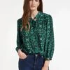 Beckett Silk Blouse - Green Shibori Print -Cheap Closet Curation Store SP22 S52 BECKETT GREENSHIBORIPRINT LS 1817