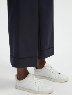 Turner Classic Wool Crop Wide Leg Trouser - Navy -Cheap Closet Curation Store SP22 TR42 TURNER NAVY LS 29050