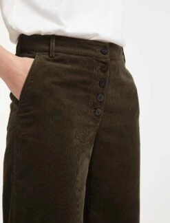 Talitha Pin Corduroy Trouser - Khaki -Cheap Closet Curation Store SP22 TR48 TALITHA KHAKI LS 0842