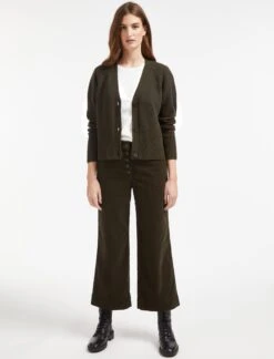 Talitha Pin Corduroy Trouser - Khaki -Cheap Closet Curation Store SP22 TR48 TALITHA KHAKI LS 0861
