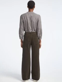 Tennyson Pin Corduroy Wide Leg Trouser - Khaki -Cheap Closet Curation Store SP22 TR49 TENNYSON KHAKI LS 4262