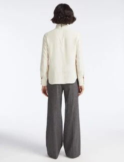 Riley Silk Funnel Neck Blouse - Cream -Cheap Closet Curation Store SP23 B147 RILEY CREAM LS 26764
