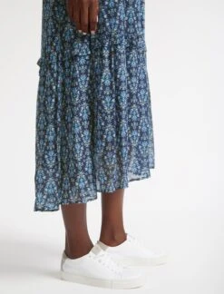 Isla Maxi Dress - Blue Folk Floral Print -Cheap Closet Curation Store SP23 D490 ISLA BLUEFOLKFLORALPRINT LS 2119