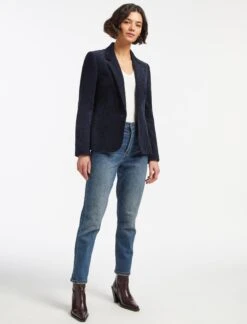 Leo Corduroy Blazer - Navy -Cheap Closet Curation Store SP23 JK43 LEO NAVY LS 16036