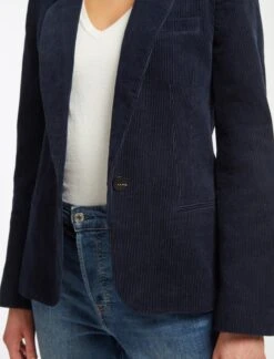 Leo Corduroy Blazer - Navy -Cheap Closet Curation Store SP23 JK43 LEO NAVY LS 16058