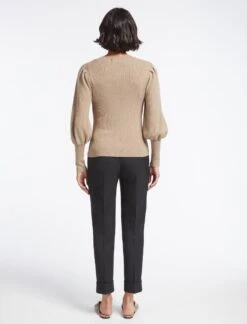 Eva Wool Round Neck Jumper - Beige -Cheap Closet Curation Store SP23 K115 EVA BEIGE LS 4704