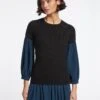 Coco Wool Jumper - Black Petrol -Cheap Closet Curation Store SP23 K116 COCO BLACK PETROL LS 5145