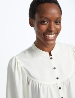 Cleo Blouse - Cream -Cheap Closet Curation Store SP23 S66 CLEO CREAM LS 2151