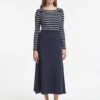 Sasha Wool Skirt - Navy -Cheap Closet Curation Store SP23 SK137 SASHA NAVY LS 5586