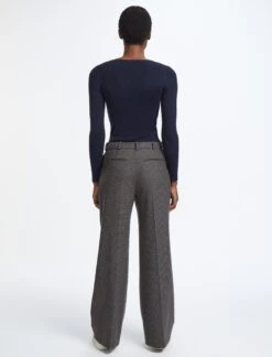 Terence Wool Wide Leg Trouser - Charcoal Navy Black Check 10 Terence Wool Wide Leg Trouser - Charcoal Navy Black Check -Cheap Closet Curation Store SP23 TR73 TERENCE CHARCOAL NAVY BLACK CHECK LS 2242