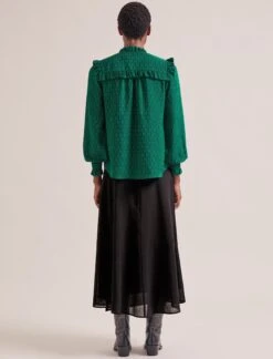 Bay Blouse - Green Black Trellis Print 16 Bay Blouse - Green Black Trellis Print -Cheap Closet Curation Store SP24 B155 BAY GREENBLACKTRELLISHPRINT LS 2244