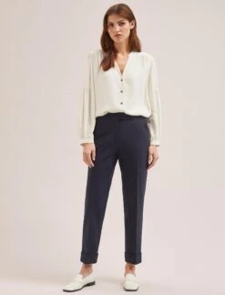 Clement New Wool Turn Up Trouser - Navy -Cheap Closet Curation Store SP24 CLEMENT TR76 NAVY LS 710