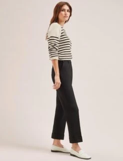 Clement New Wool Easy Waist Turn Up Trouser - Black -Cheap Closet Curation Store SP24 CLEMENT TR77 BLACK LS 621