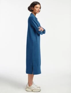 Eleanor Wool Knit Dress - Mid Blue 12 Eleanor Wool Knit Dress - Mid Blue -Cheap Closet Curation Store SP24 D496 ELEANOR MID BLUE LS 15247
