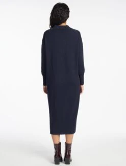 Eleanor Wool Knit Dress - Navy -Cheap Closet Curation Store SP24 D496 ELEANOR NAVY LS 1683