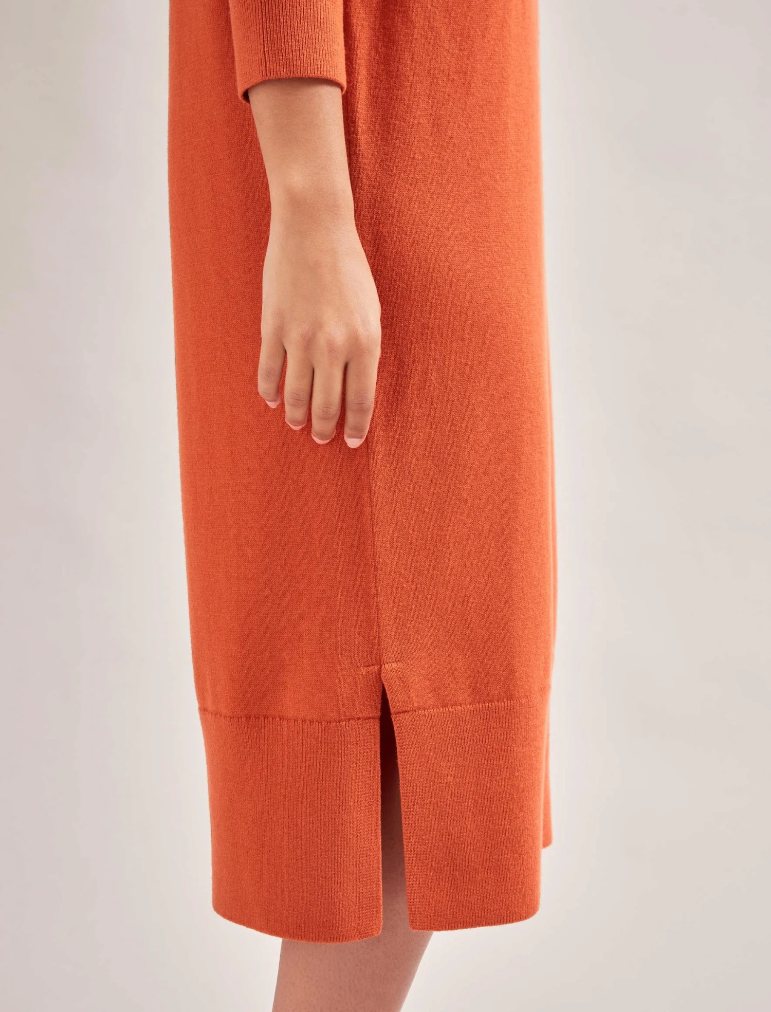 Eleanor Wool Knit Dress - Orange 7 Eleanor Wool Knit Dress - Orange - Image 5