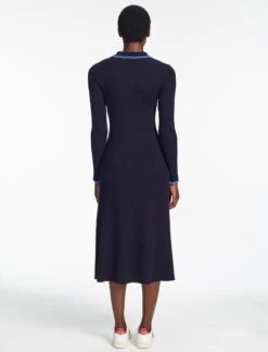 Josie Wool Knit Dress - Navy Blue -Cheap Closet Curation Store SP24 D575 JOSIE NAVY BLUE LS 1373