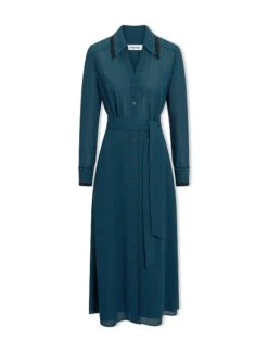 Fallon Techni Voile Maxi Dress - Petrol -Cheap Closet Curation Store SP24 D601 FALLON PETROL LS