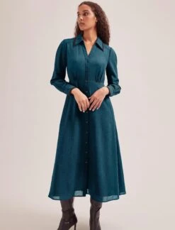 Fallon Techni Voile Maxi Dress - Petrol -Cheap Closet Curation Store SP24 D601 FALLON PETROL LS 2521