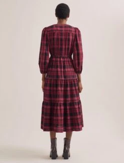 Alice Organic Cotton Seersucker Maxi Dress - Red Black 14 Alice Organic Cotton Seersucker Maxi Dress - Red Black -Cheap Closet Curation Store SP24 D607 ALICE RED BLACK 1189