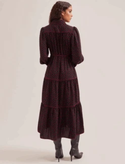 Franklin Maxi Dress - Black Red Polka Dot Print -Cheap Closet Curation Store SP24 D609 FRANKLIN BLACKREDPOLKADOTPRINT LS 157