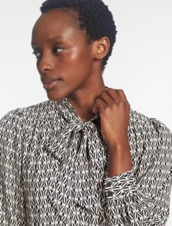 Elspeth Maxi Dress - Ecru Black Trellis Print -Cheap Closet Curation Store SP24 D610 ELPETH ECRU BLACK TRELLIS PRINT LS 281