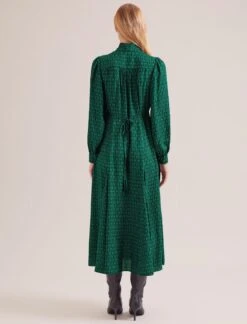 Elspeth Maxi Dress - Green Black Trellis Print -Cheap Closet Curation Store SP24 D610 ELSPETH GREENBLACKTRELLISPRINT LS 16800