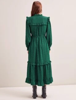 Loretta Maxi Dress - Green Black Trellis Print -Cheap Closet Curation Store SP24 D612 LORETTA GREENBLACKTRELLISPRINT LS 7429