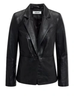 Jayden Leather Blazer - Black -Cheap Closet Curation Store SP24 JK49 JAYDEN BLACK LS