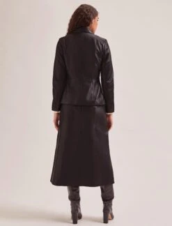 Jayden Leather Blazer - Black -Cheap Closet Curation Store SP24 JK49 JAYDEN BLACK LS 918