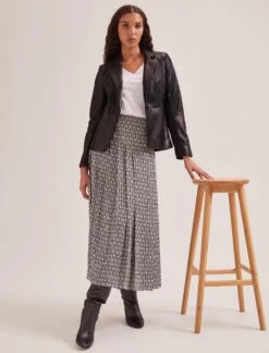 Jayden Leather Blazer - Black -Cheap Closet Curation Store SP24 JK49 JAYDEN BLACK LS 964