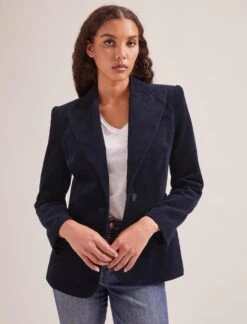 Gene Corduroy Blazer - Navy -Cheap Closet Curation Store SP24 JK59 GENE NAVY LS 1581