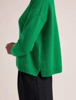 Johanna Cashmere Jumper - Emerald Green -Cheap Closet Curation Store SP24 K171 JOHANNA EMERALDGREEN LS 0278