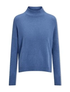 Johanna Cashmere Jumper - Mid Blue -Cheap Closet Curation Store SP24 K171 JOHANNA MIDBLUE LS