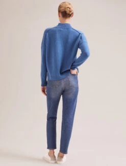 Johanna Cashmere Jumper - Mid Blue -Cheap Closet Curation Store SP24 K171 JOHANNA MIDBLUE LS 18434
