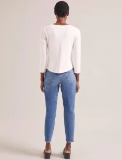 Maia Cotton Silk Blend T-Shirt - White -Cheap Closet Curation Store SP24 K174 MAIA WHITE LS 1535