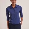 Morgan Cotton Silk Blend T-Shirt - Navy -Cheap Closet Curation Store SP24 K175 MORGAN NAVY LS 1958