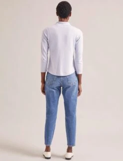 Morgan Cotton Silk Blend T-Shirt - Pale Blue -Cheap Closet Curation Store SP24 K175 MORGAN PALEBLUE LS 0067