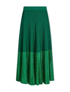 Colette Contrast Hem Skirt - Emerald Green -Cheap Closet Curation Store SP24 K17 COLETTE EMERALDGREEN LS 1808