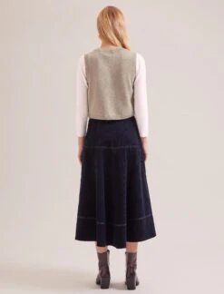 Wesley Cashmere Blend V Neck Waistcoat - Taupe -Cheap Closet Curation Store SP24 K82 WESLEY TAUPE LS 17734