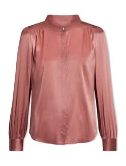 Bailey Silk Satin Shirt - Blush 15 Bailey Silk Satin Shirt - Blush -Cheap Closet Curation Store SP24 S89 BAILEY BLUSH LS 1949
