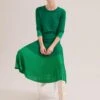 Colette Contrast Hem Skirt - Emerald Green