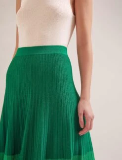 Colette Contrast Hem Skirt - Emerald Green -Cheap Closet Curation Store SP24 SK105 COLETTE EMERALDGREEN LS 19319