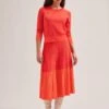 Colette Contrast Hem Skirt - Orange 2 Colette Contrast Hem Skirt - Orange -Cheap Closet Curation Store SP24 SK105 COLETTE ORANGE LS 2025