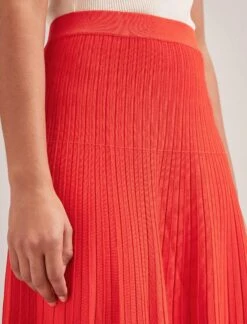 Colette Contrast Hem Skirt - Orange -Cheap Closet Curation Store SP24 SK105 COLETTE ORANGE LS 2130